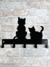 Ключница настенная металлическая Котята, черный KARLSSON HOME KHHС01