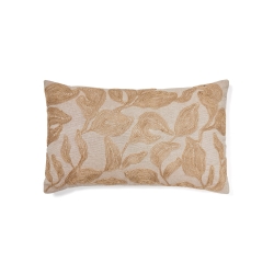 Чехол на подушку Sorima из бежевого хлопка и джута с вышивкой, 30 x 50 см