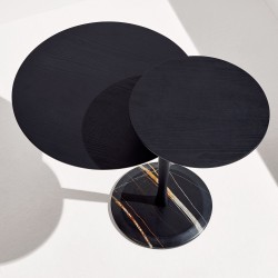 Стол MESA VAIVEN (черный ясень+мрамор)