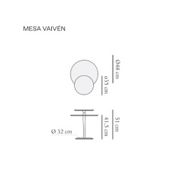 Стол MESA VAIVEN (черный ясень+мрамор)