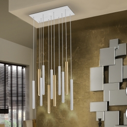 Подвесной светильник Varas 11L белый/золотой DIM