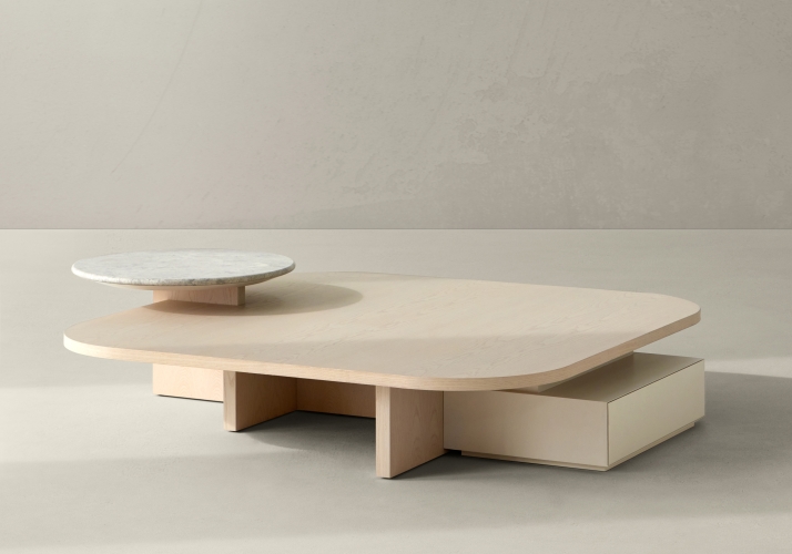 Кофейный столик Estrato-L - TAN ASH WOOD