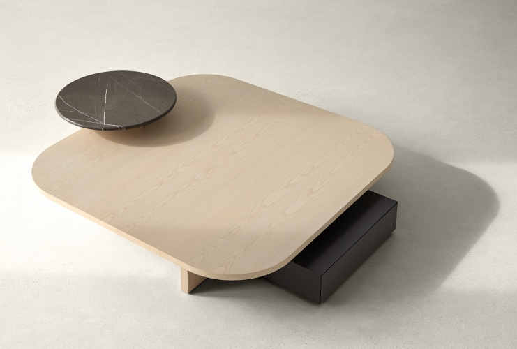 Кофейный столик Estrato-L - TAN ASH WOOD