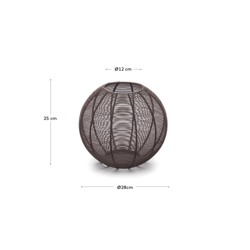 Сферический подсвечник Amer из коричневого металла