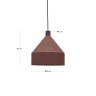 Peralta Подвесной светильник из металла с терракотовой окраской Ø 30 см