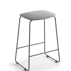 Барный табурет Bisell 77 см тканевый на металлических ножках