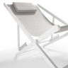 ВЛИЯНИЕ Пляжное кресло из алюминия белого цвета Textilene Beige C863T12