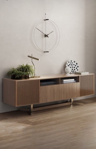 Часы Nomon Special (75 см) (основание - венге в отделке белый фиберглас/стрелки венге)