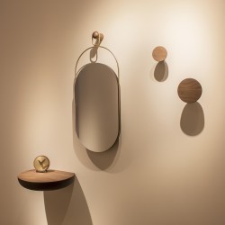 Зеркало настенное Espejo Eslabon орех с золотой отделкой