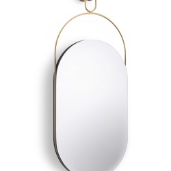 Зеркало настенное Espejo Eslabon орех с золотой отделкой