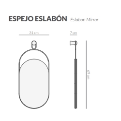 Зеркало настенное Espejo Eslabon орех с золотой отделкой