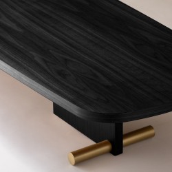 Стол MESAS NOVA 4 Black Ash/Gold