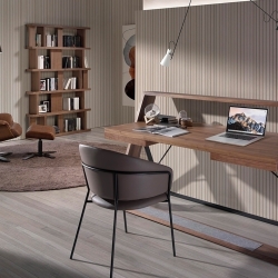 Письменный стол MQ1903DK /3216 из орехового дерева и черной стали