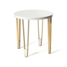 Приставной столик Ionic Lacquered круглый белый