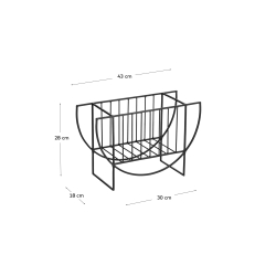 Журнальная стойка Aubrey черная