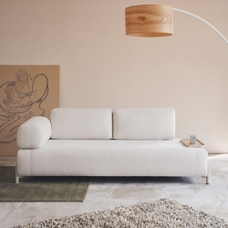 Compo Небольшой поднос из дубового шпона с натуральной отделкой и серого металла