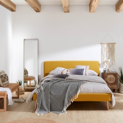 Кровать Lydia 150х190 горчица