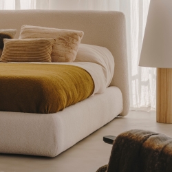 Кровать Martina со съемным чехлом из ткани букле для матраса 90 х 200 см