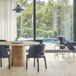 Стол круглый Cep 157 дуб