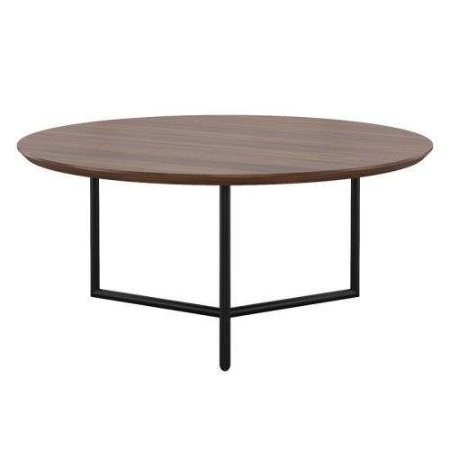 Журнальный столик MIRAMAR шпон ореха F, черный матовый лак