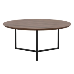 Журнальный столик MIRAMAR шпон ореха F, черный матовый лак