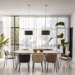 Ciselia Стул из темно-серой синели и черной стали