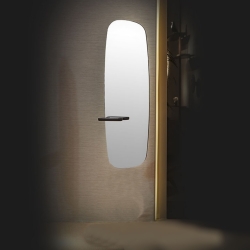 Зеркало настенное ESPEJO DE PARED  с полкой (орех)