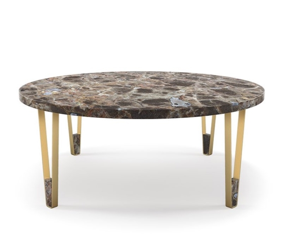 Кофейный столик Ionic Emperador Marble круглый
