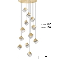 Люстра Priscila 12L золотая