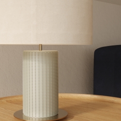 Настольная лампа Dab золотой металл с абажуром 801021/35