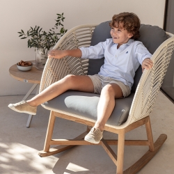 Кресло-качалка Alaska NATURAL TEAK