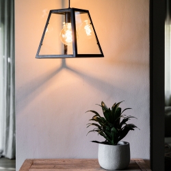 Люстра Rose-1 черная/прозрачное стекло