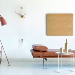 Часы настенные Nomon Special (основа - латунь/стрелки и маятник - венге), D=37см, Н=113cm.