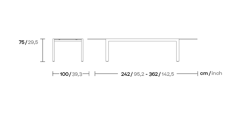 Стол обеденный раздвижной Landscape KS9402800