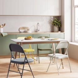 Складное кресло Aidana светло-серое металлическое