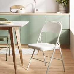 Складное кресло Aidana светло-серое металлическое