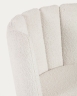 Стул Aniela из белой ткани букле и металла с черной отделкой