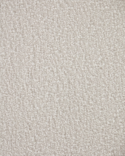 Стул Aniela из белой ткани букле и металла с черной отделкой