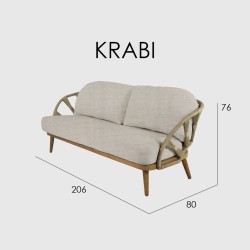 Диван трехместный Krabi