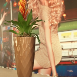 Кашпо Vases Nano матовое бронзовое 28см