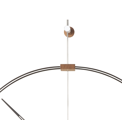 Часы Nomon BARCELONA mini. (основание - орех и фиберглас/стрелки черный лак) D=66см, H=76см