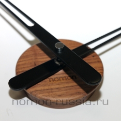 Часы Nomon BARCELONA mini. (основание - орех и фиберглас/стрелки черный лак) D=66см, H=76см