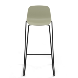 Барный стул Maarten Sled Bar Stool Base пластиковая низкая спинка