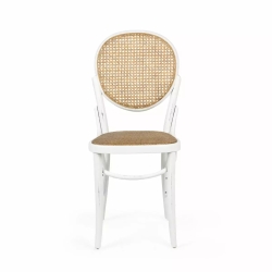 Стул из дерева и ротанга Libia белый
