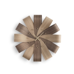 Настенные часы Ciclo орех, дуб / стрелки и циферблат из латуни
