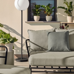 Диван Mareluz трехместный черный стальной