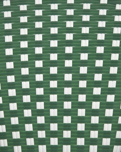 Marilyn Стул уличный из белого алюминия и зеленого синтетического ротанга