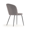 Стул Anoha серого цвета с металлом с черной отделкой