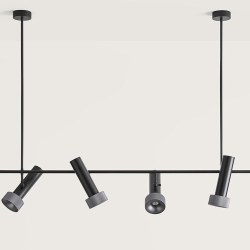 Подвесной светильник Focus 4L черный - антрацит