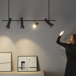 Подвесной светильник Focus 4L черный - антрацит